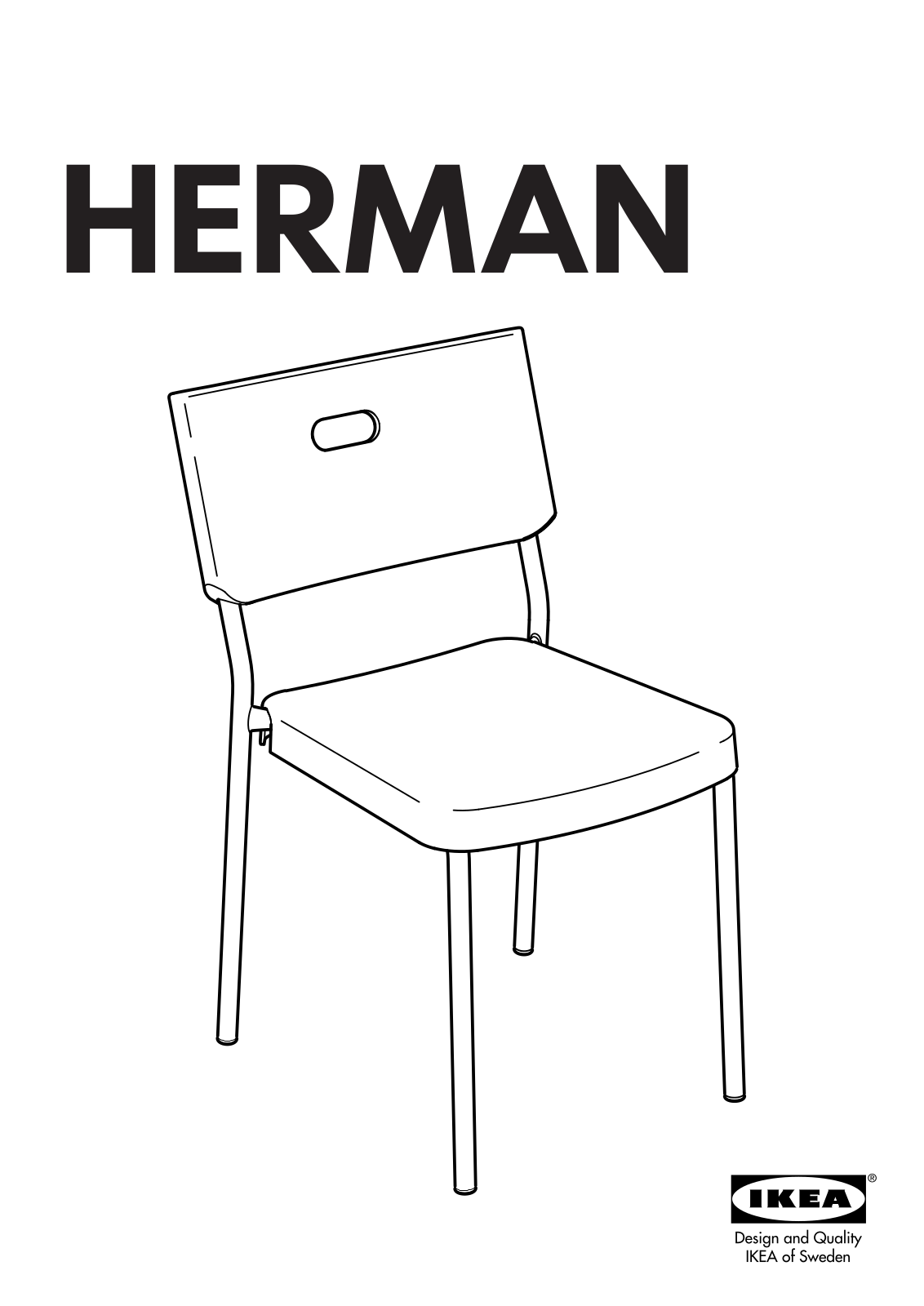 IKEA HERMAN CHAIR Assembly Instruction