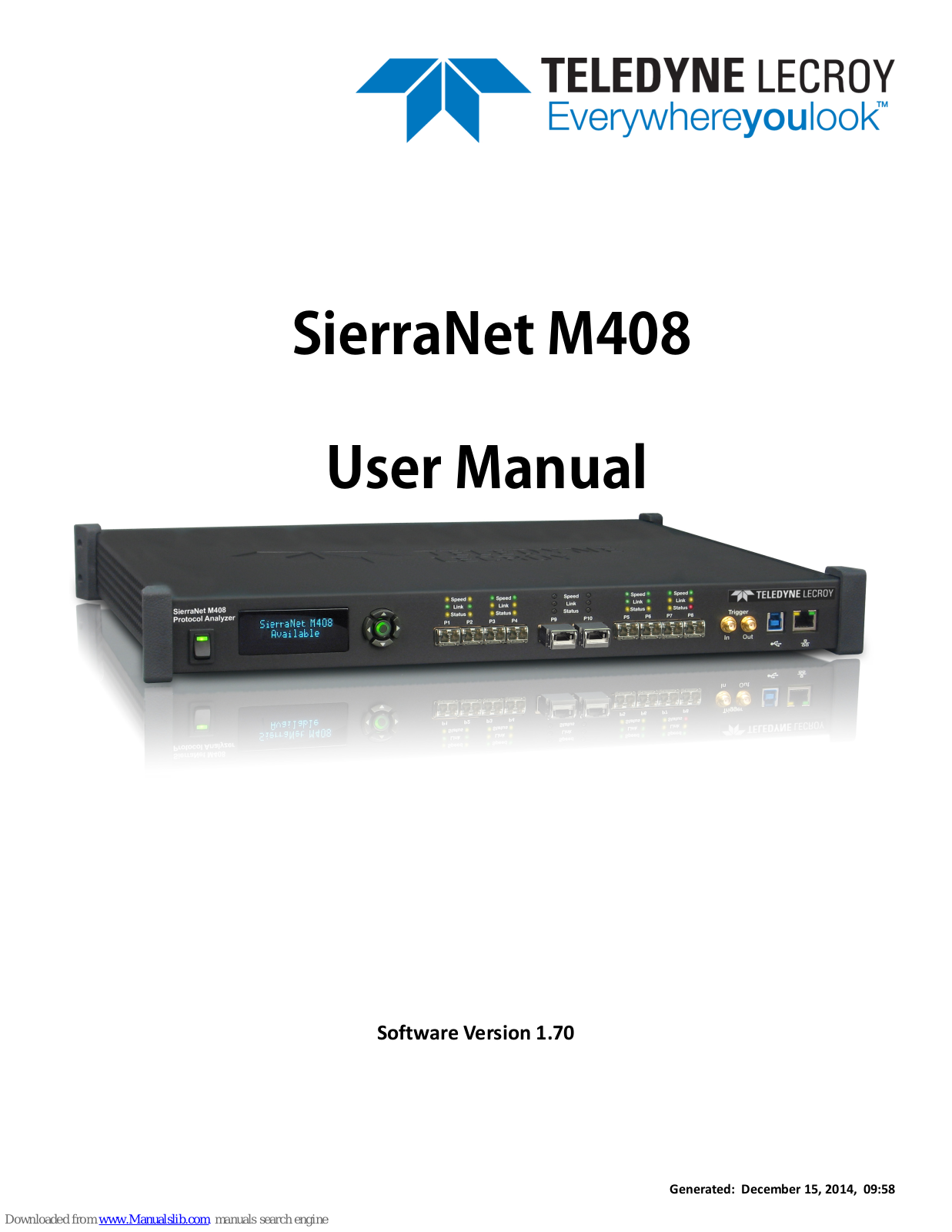 Teledyne SierraNet M408 User Manual