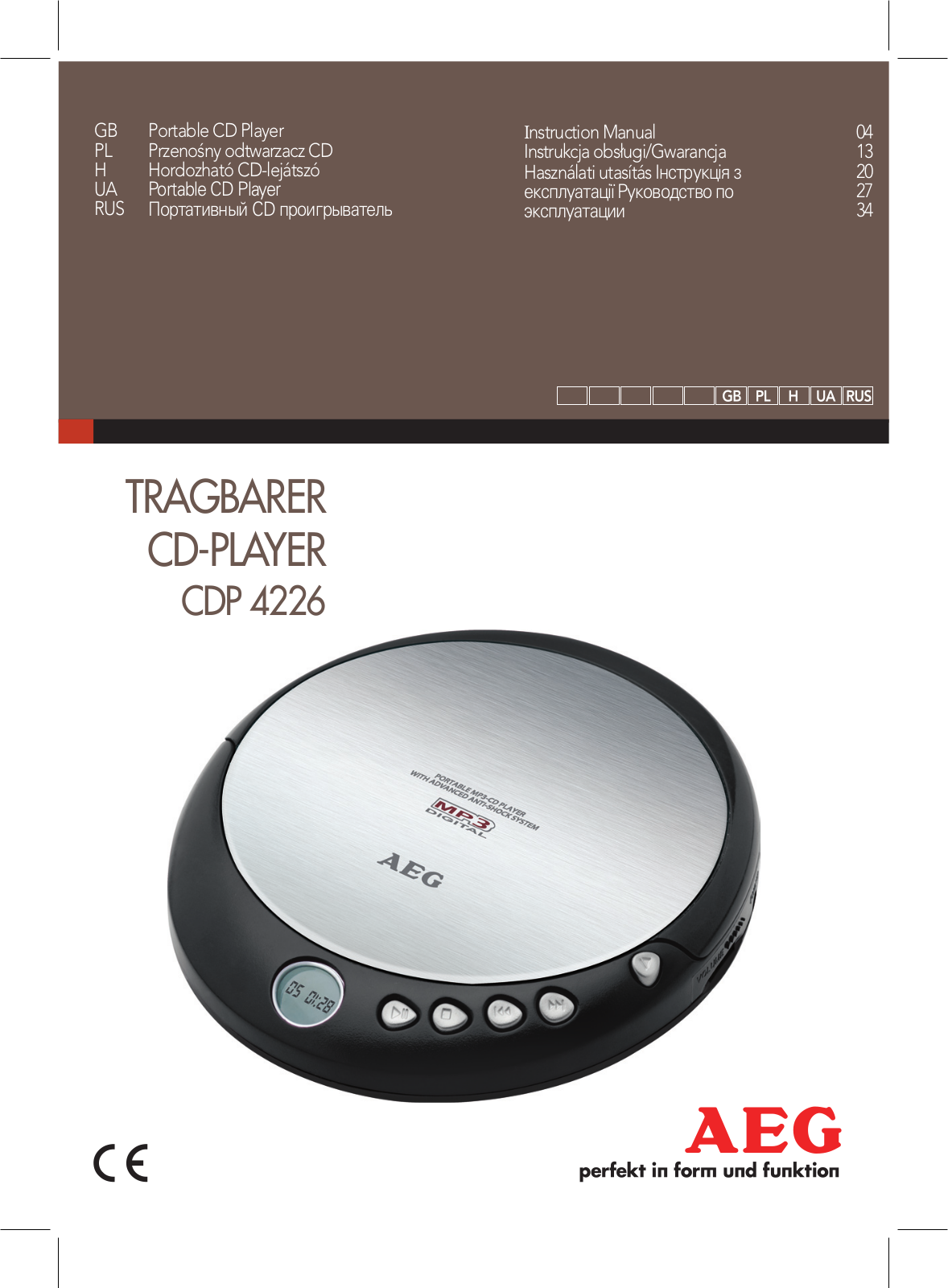 AEG CDP 4226 User guide