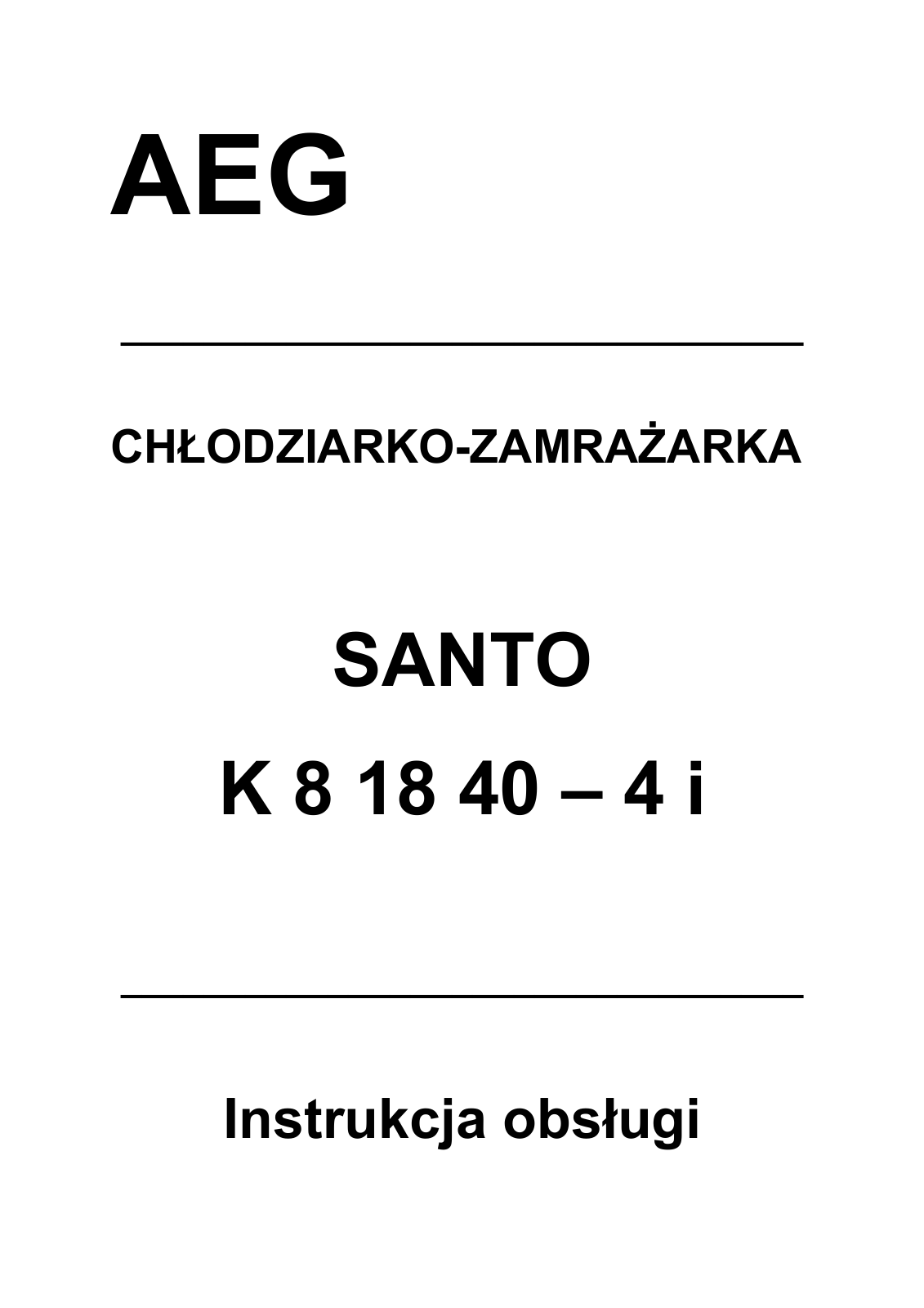 AEG SANTO K 8 18 40-4 i User Manual