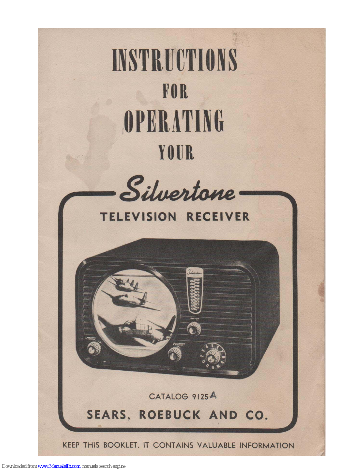 SilverStone 9125A Instructions For Operating Manual