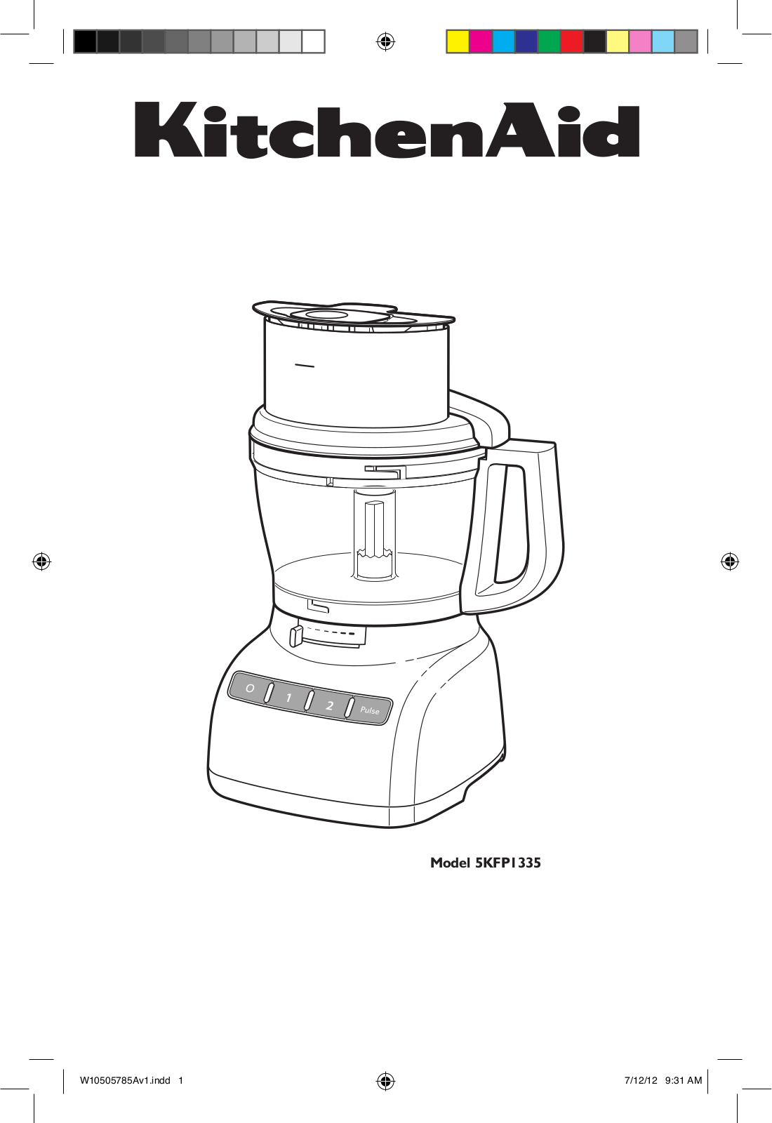 KITCHENAID 5KFP1335EOB User Manual