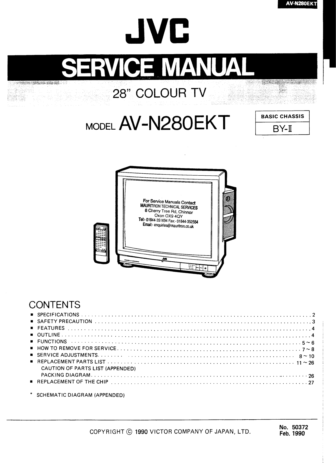 JVC AV-N280EKT Service manual