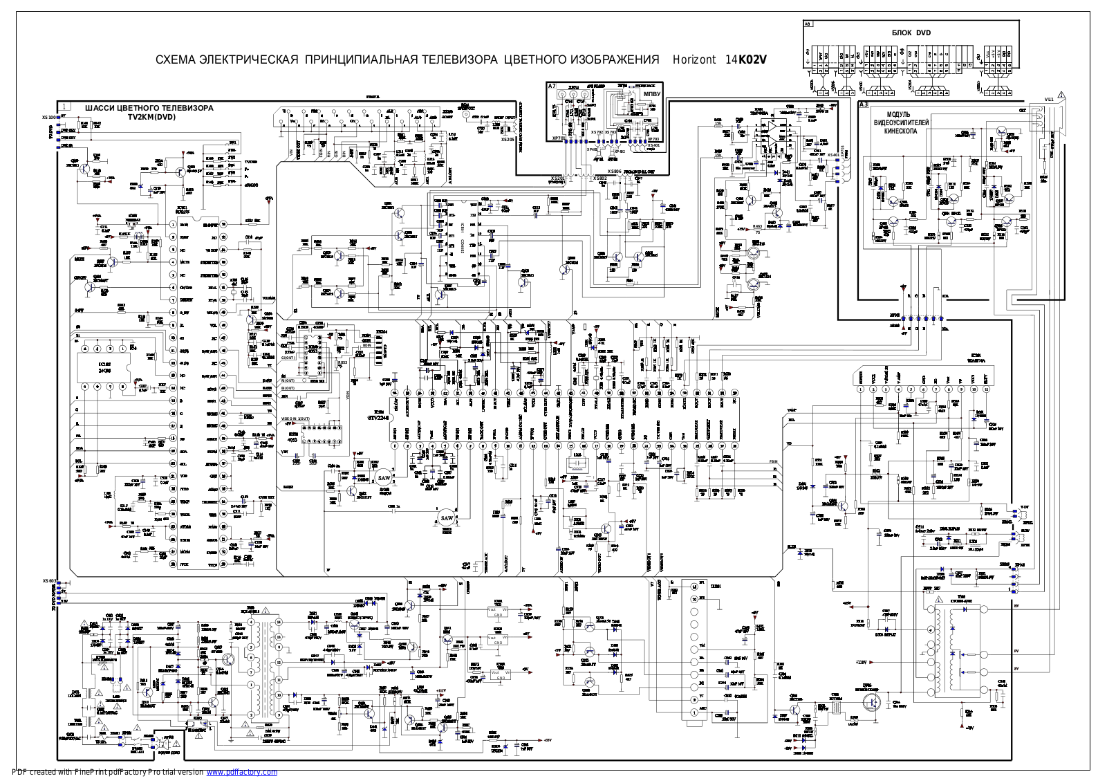 Tauras TV2KM Schematic