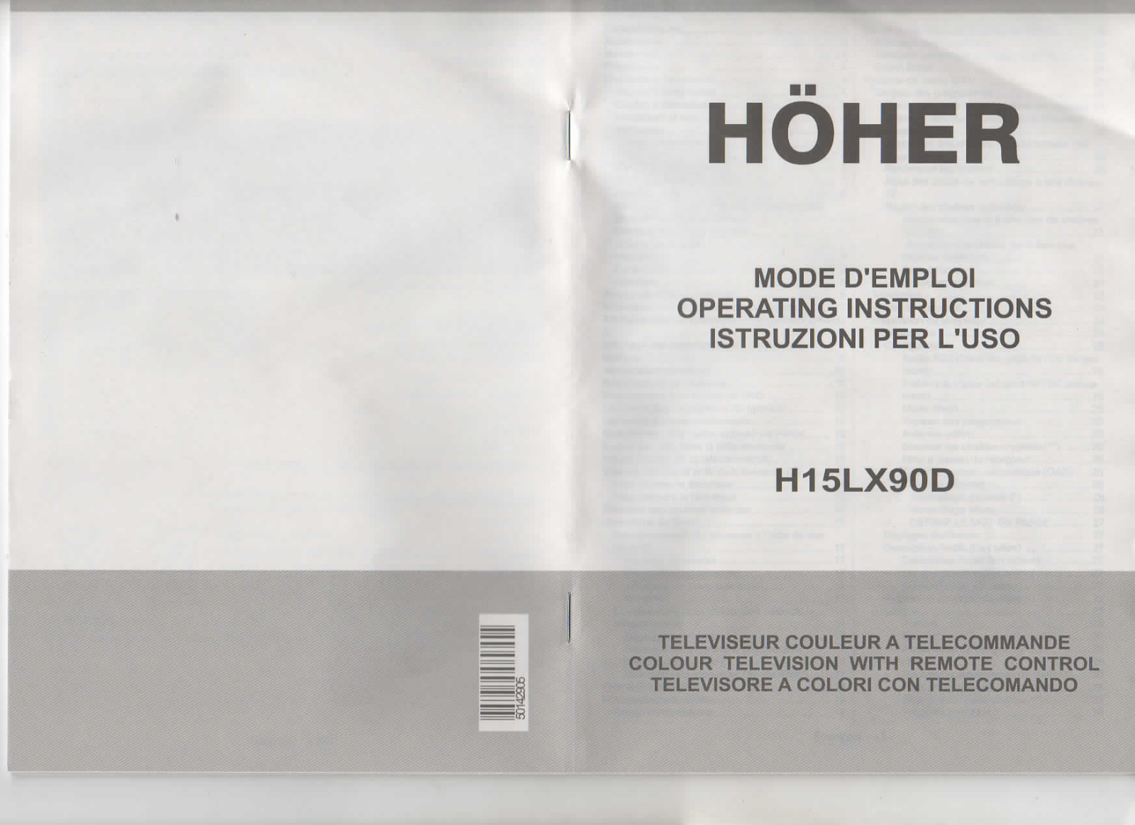 HÖHER H15L20 User Manual