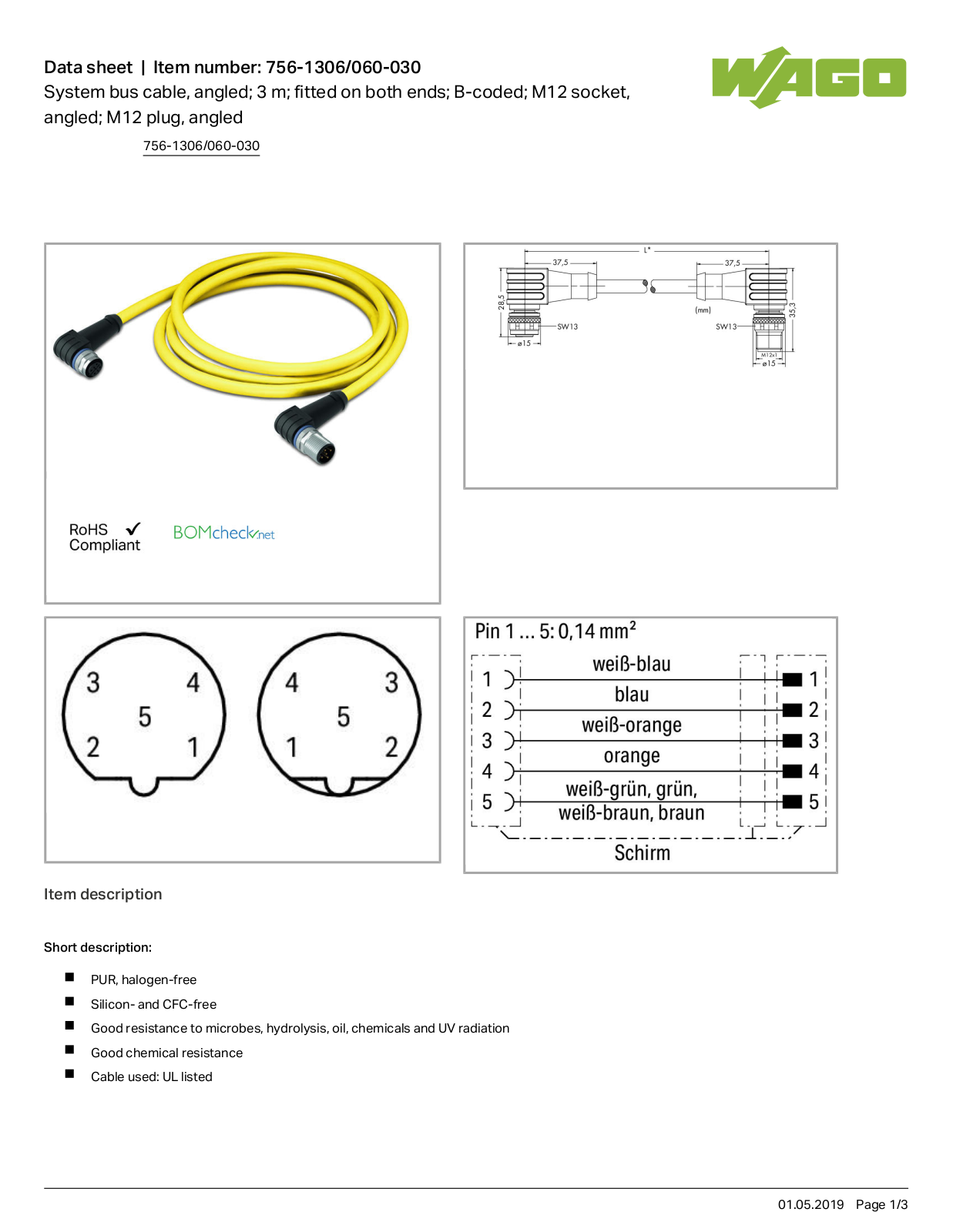 Wago 756-1306/060-030 Data Sheet