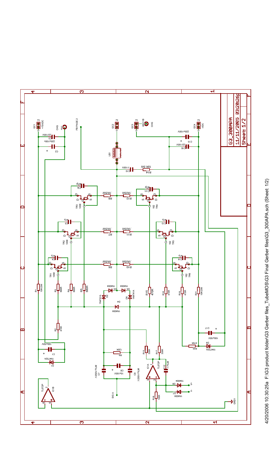 RANDALL RG200 Schematic