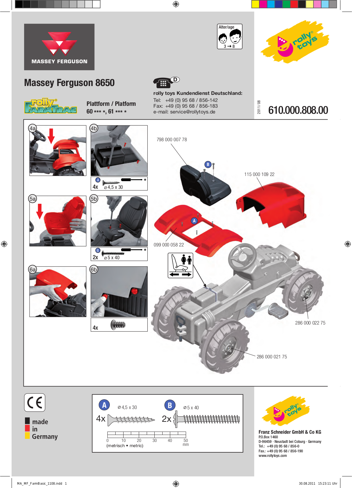 ROLLY TOYS 610.000.808.00 Assembly Manual