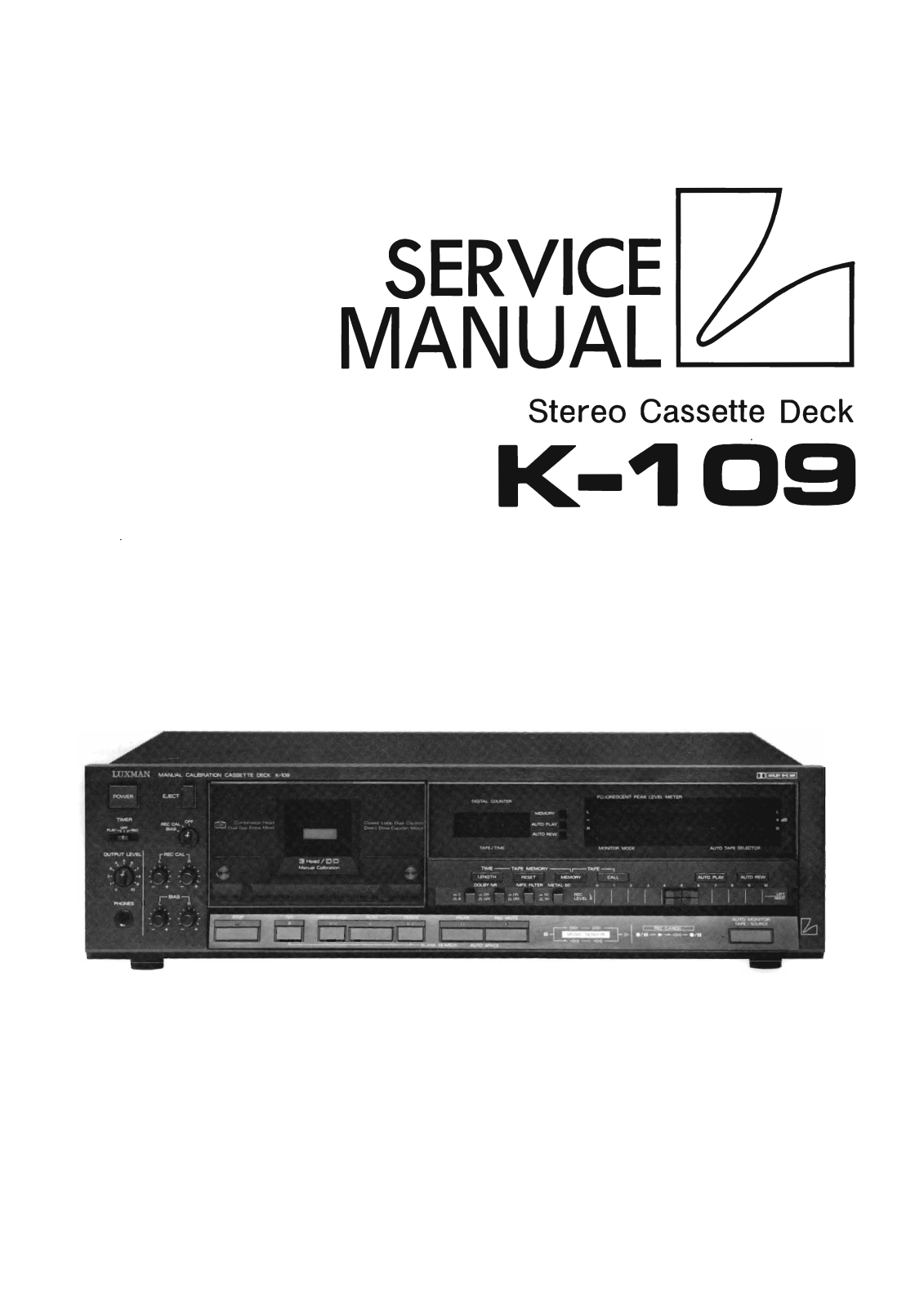 Luxman K-109 Service Manual