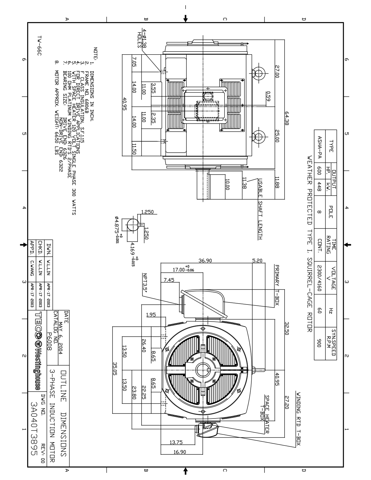 Teco P6008 Reference Drawing