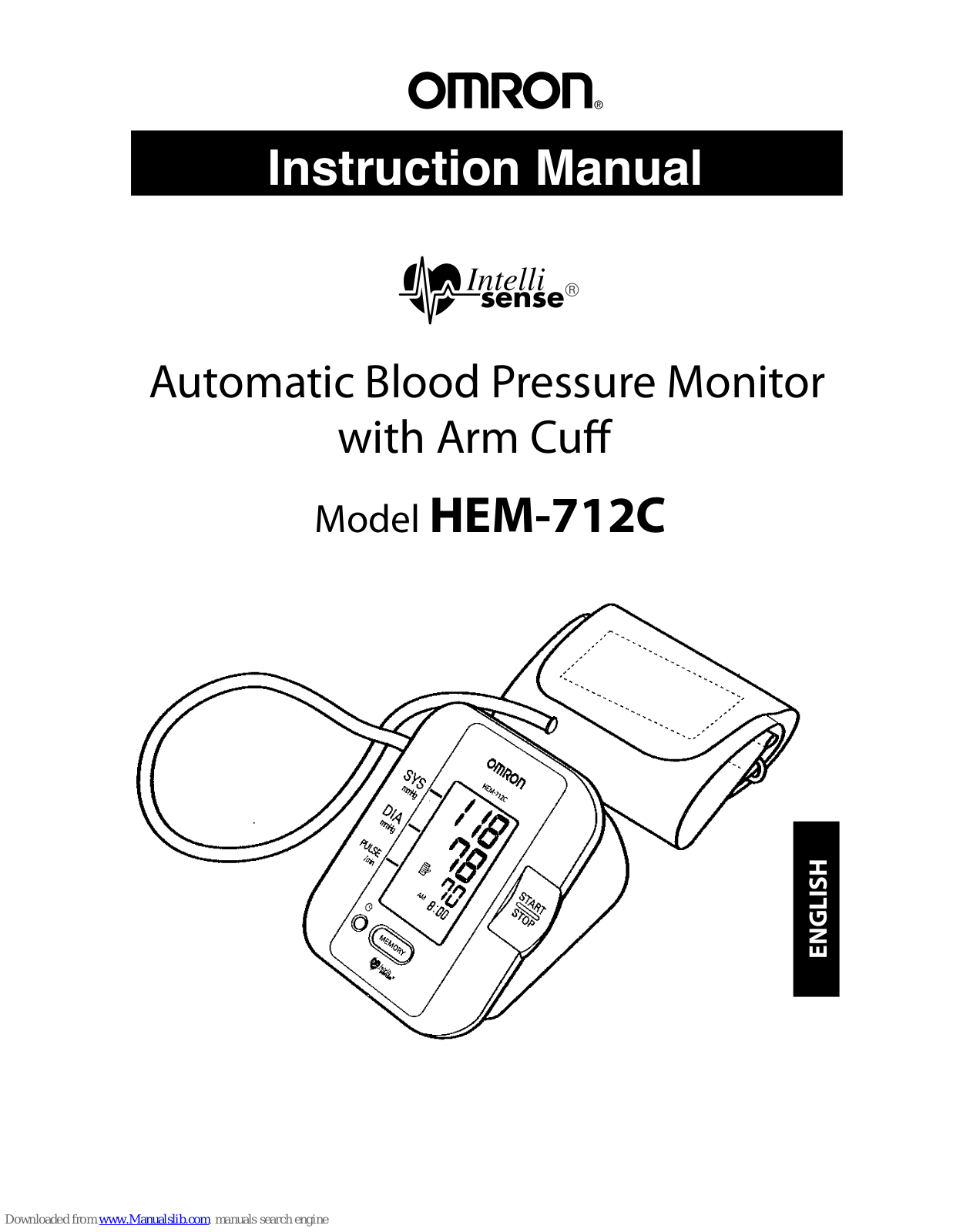 Omron IntelliSense HEM-712C Instruction Manual