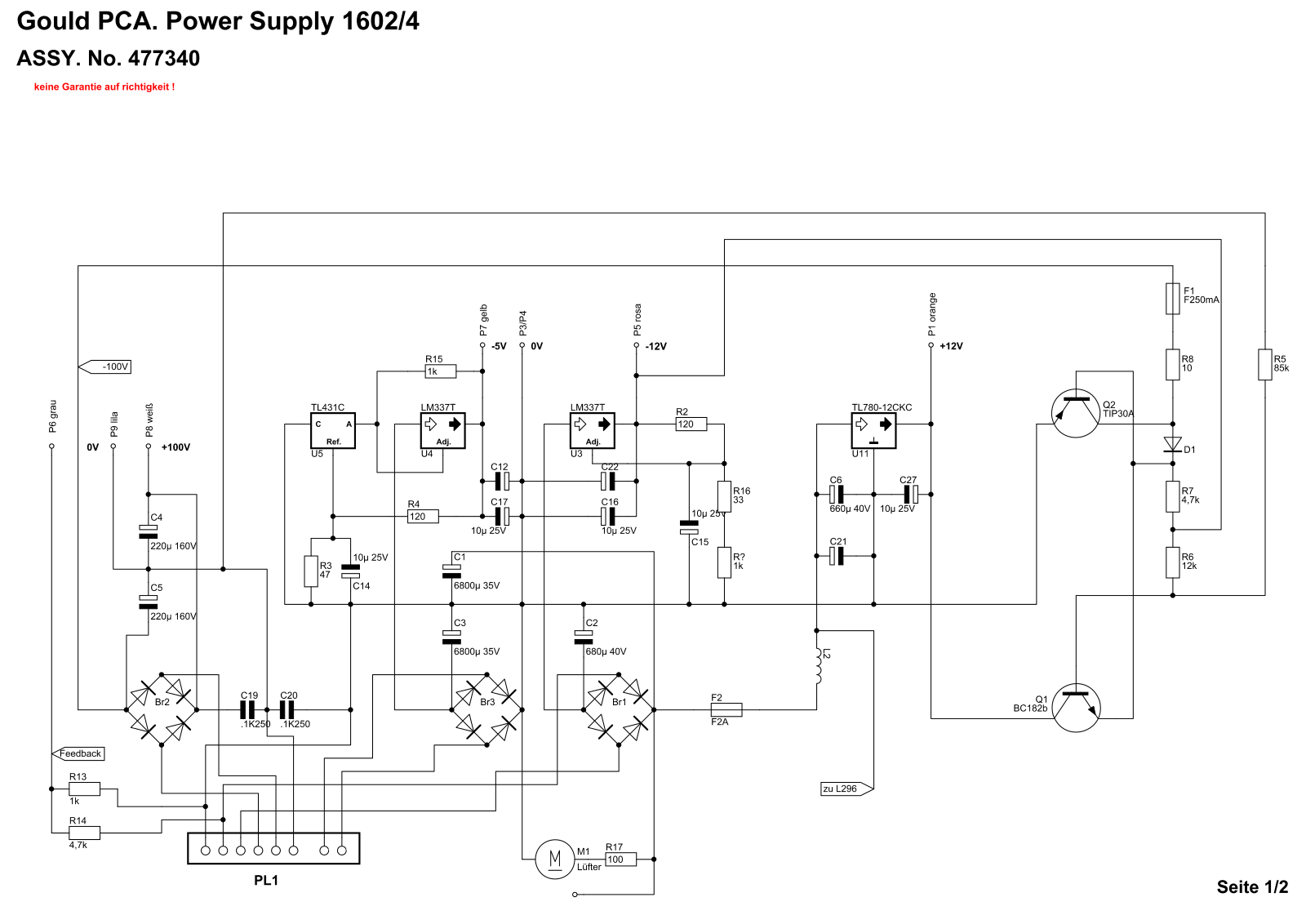 Gould Advance 1602-4 Schematic