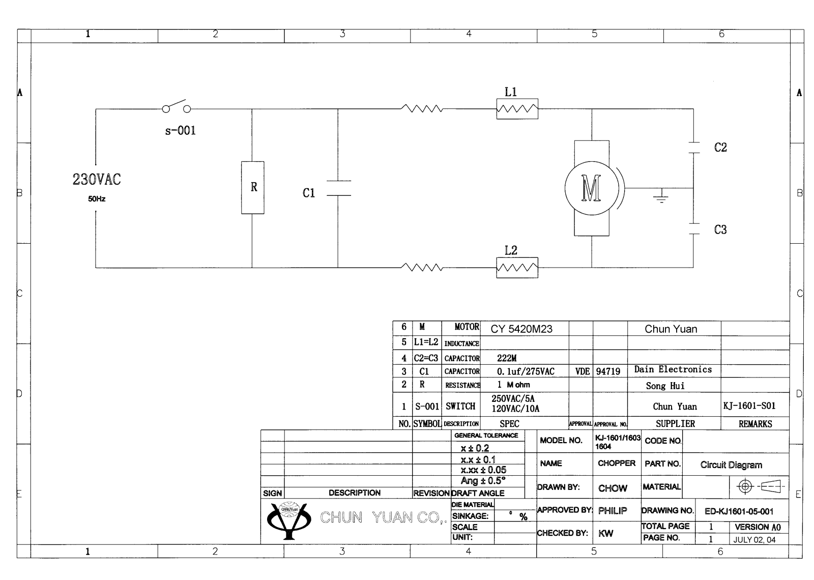 Vitek KJ-1601 Circuit diagrams