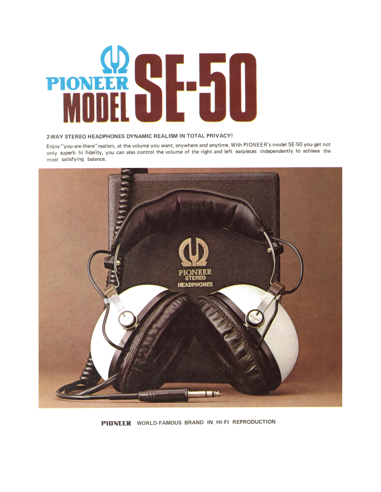 Pioneer SE-50 Brochure