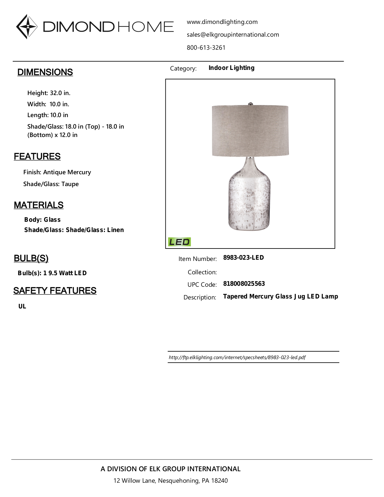 ELK Home 8983023LED User Manual