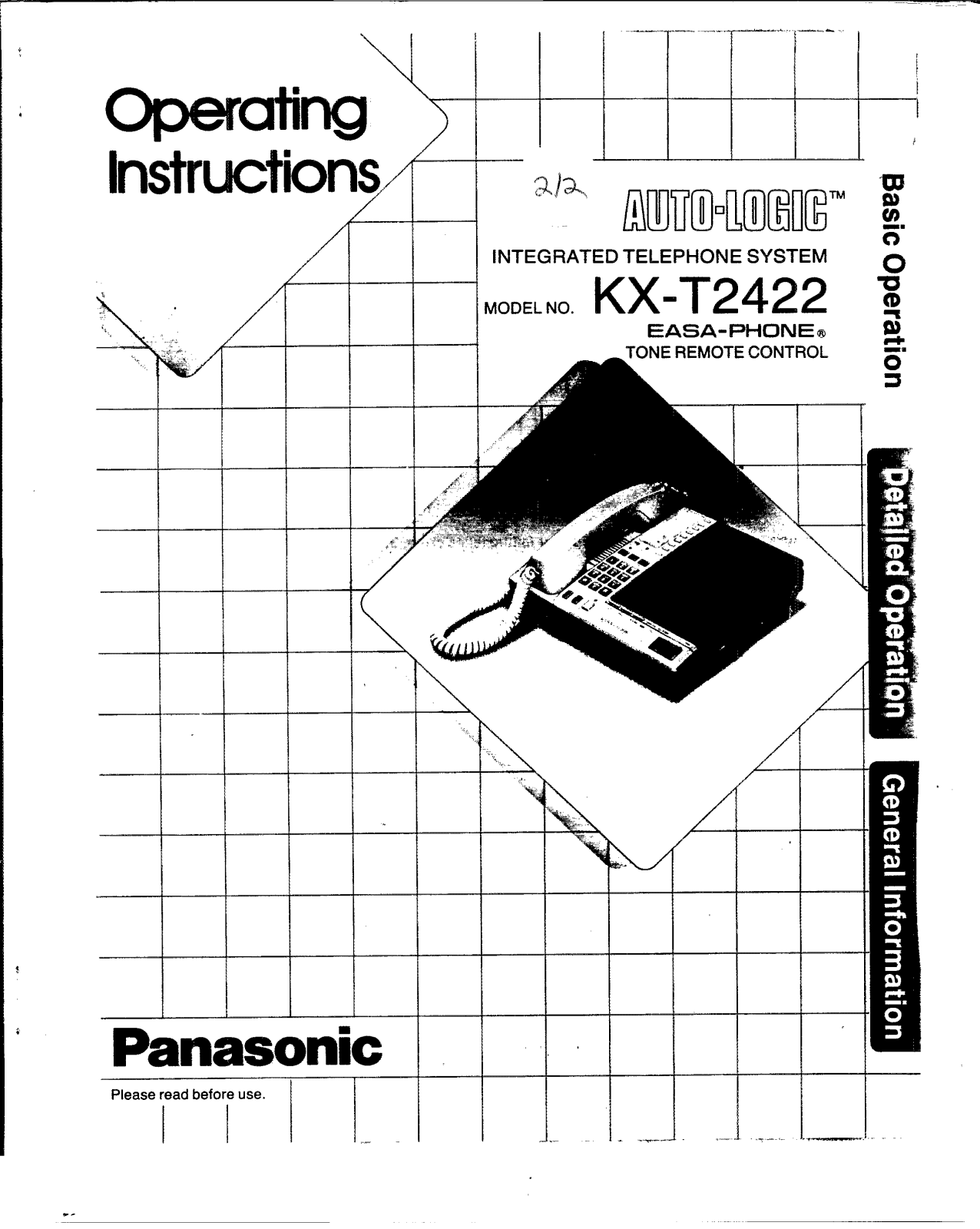 Panasonic KX-T2422 User Manual