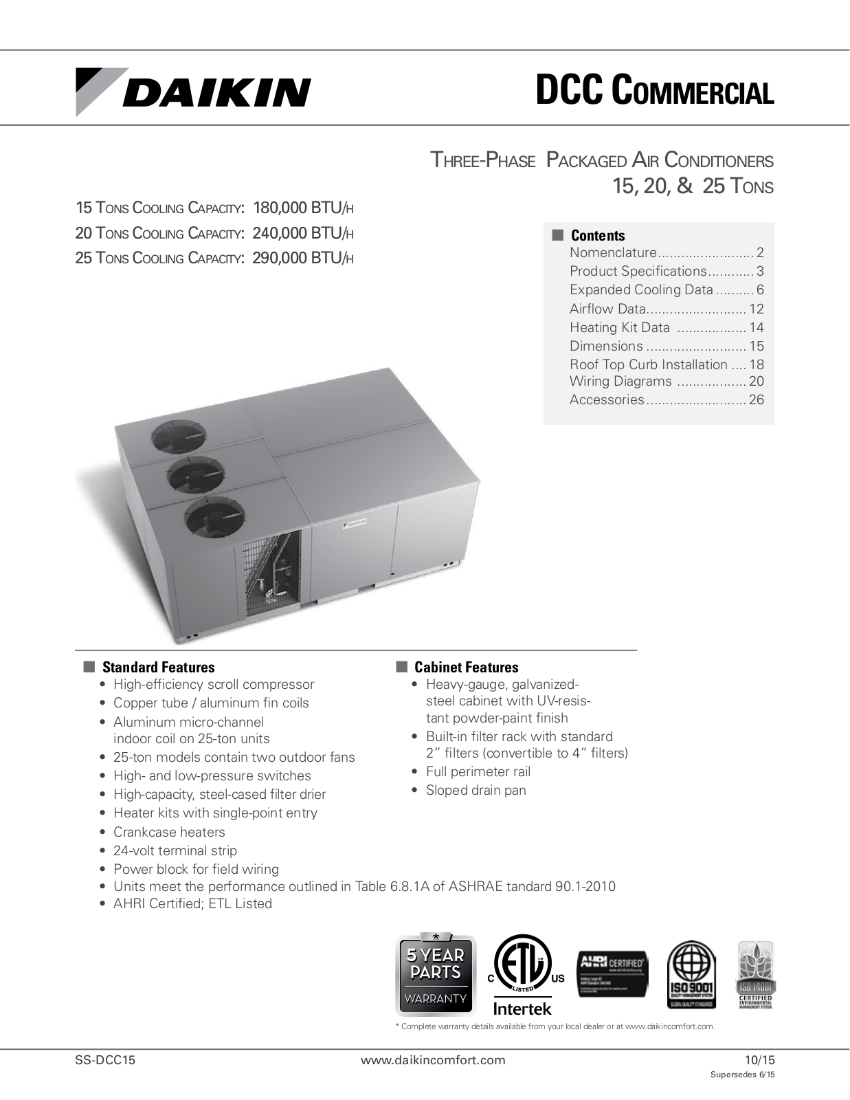 Goodman DCC180 User Manual