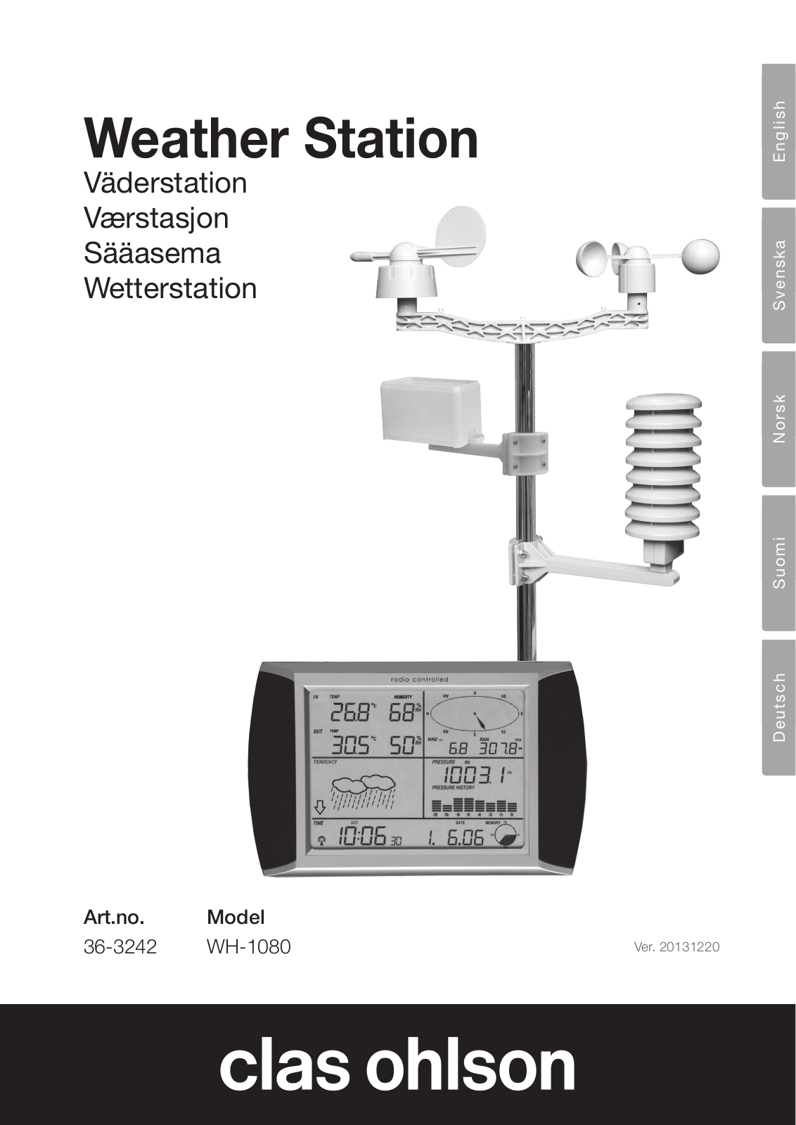 Clas Ohlson WH-1080 User Manual