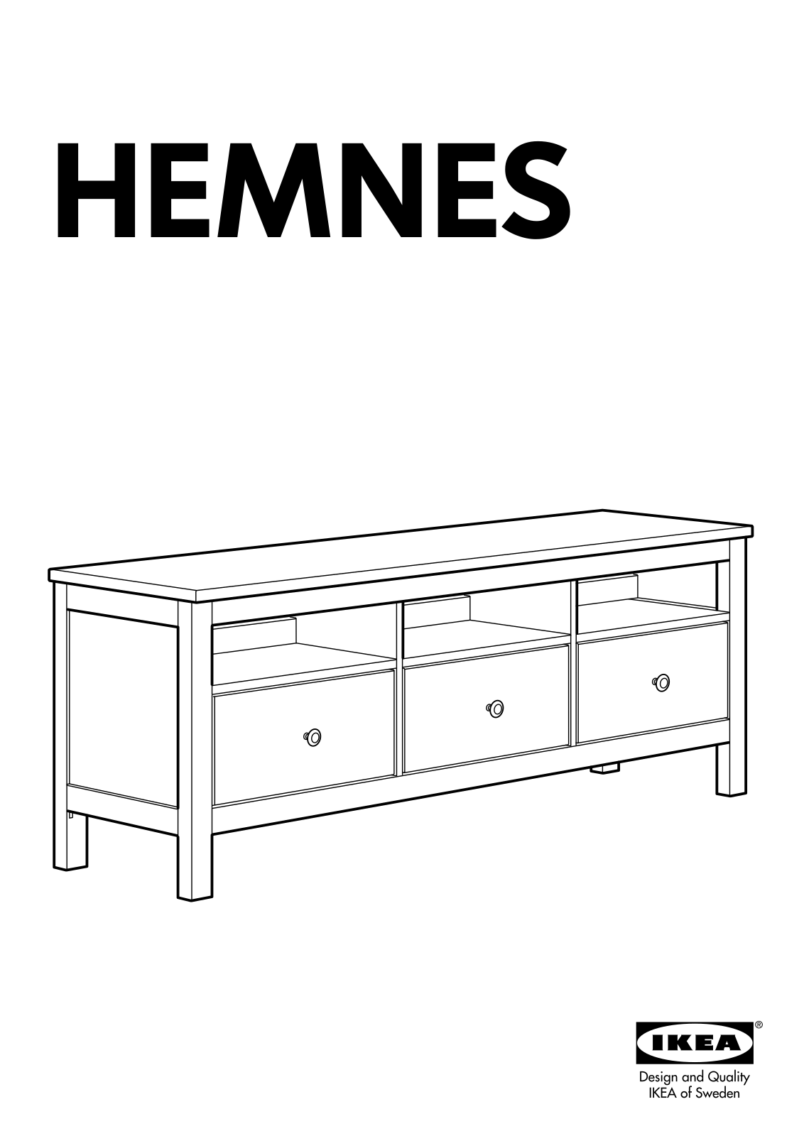IKEA HEMNES TV BENCH 59X19