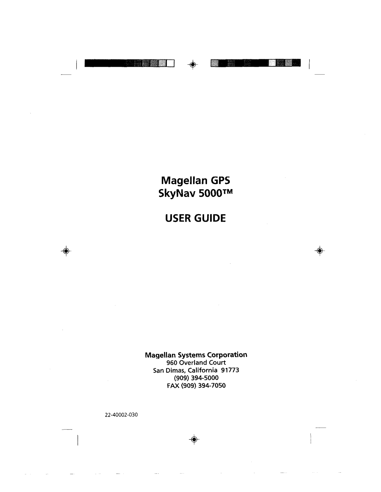 Magellan SkyNav 5000 User Manual