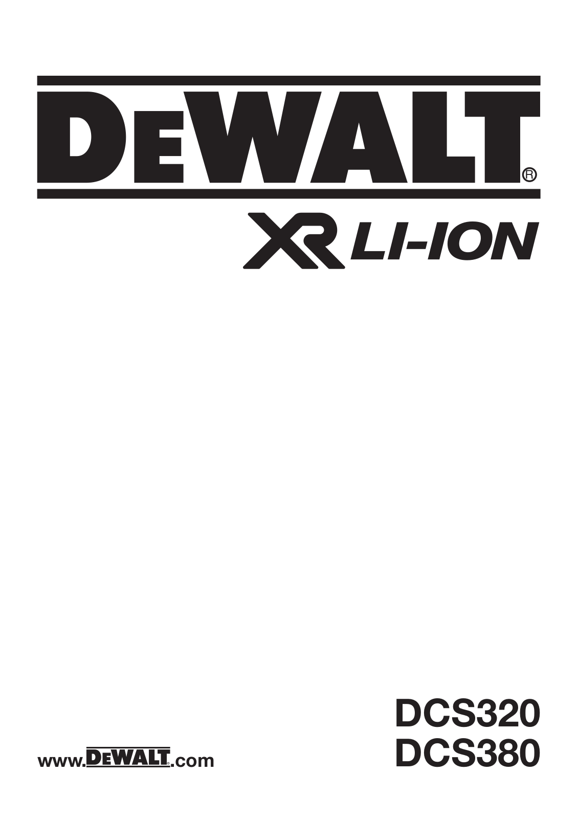 DeWalt DCS320 User Manual