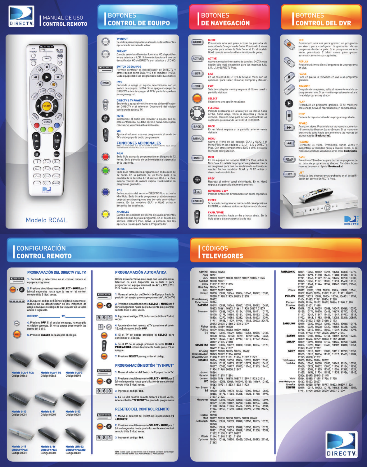 Directv RC64l User Manual - ManualMachine.com