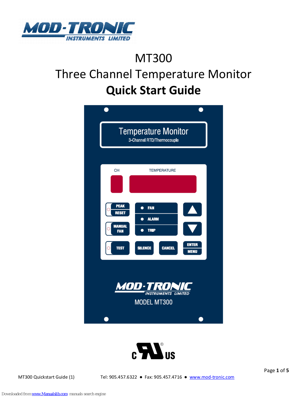 Mod-tronic MT300 Quick Start Manual