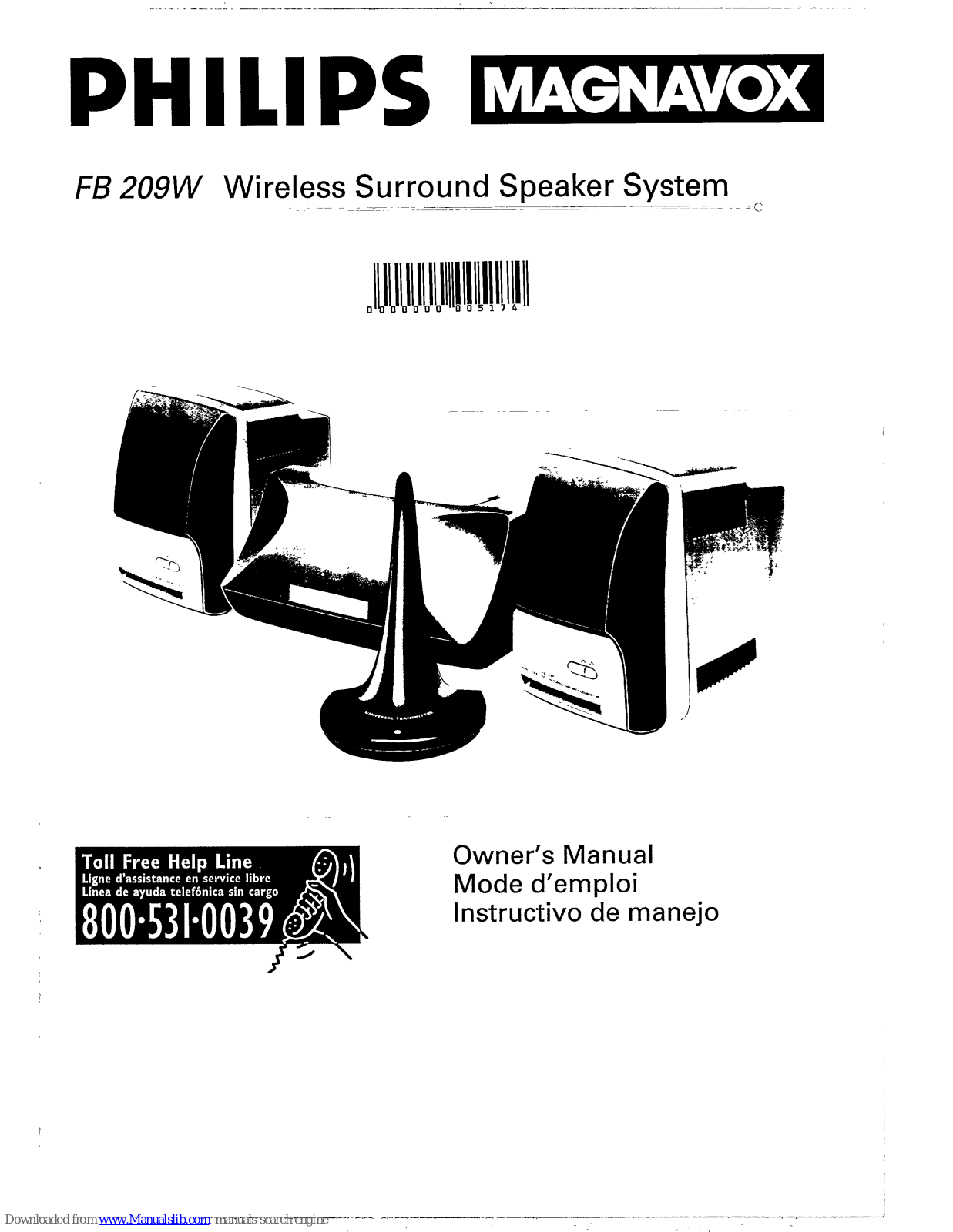 Philips/Magnavox FB 209W Owner's Manual