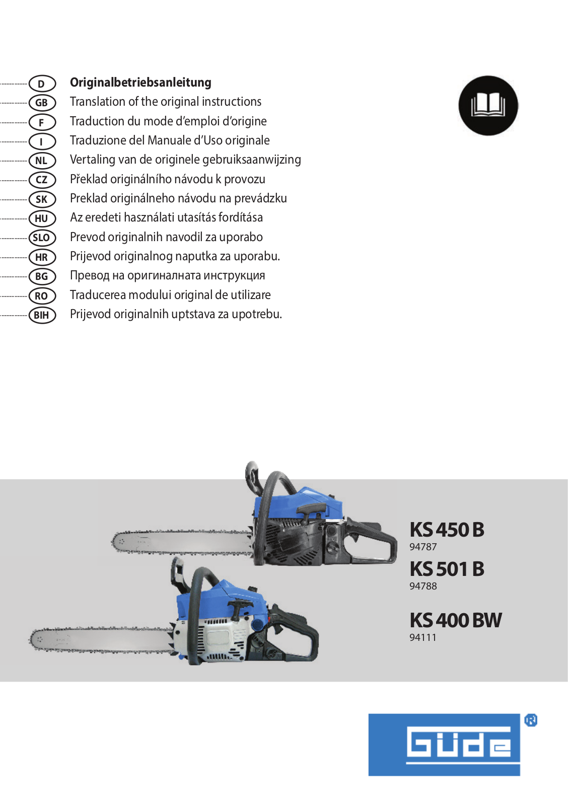 Güde KS 450 B User Manual