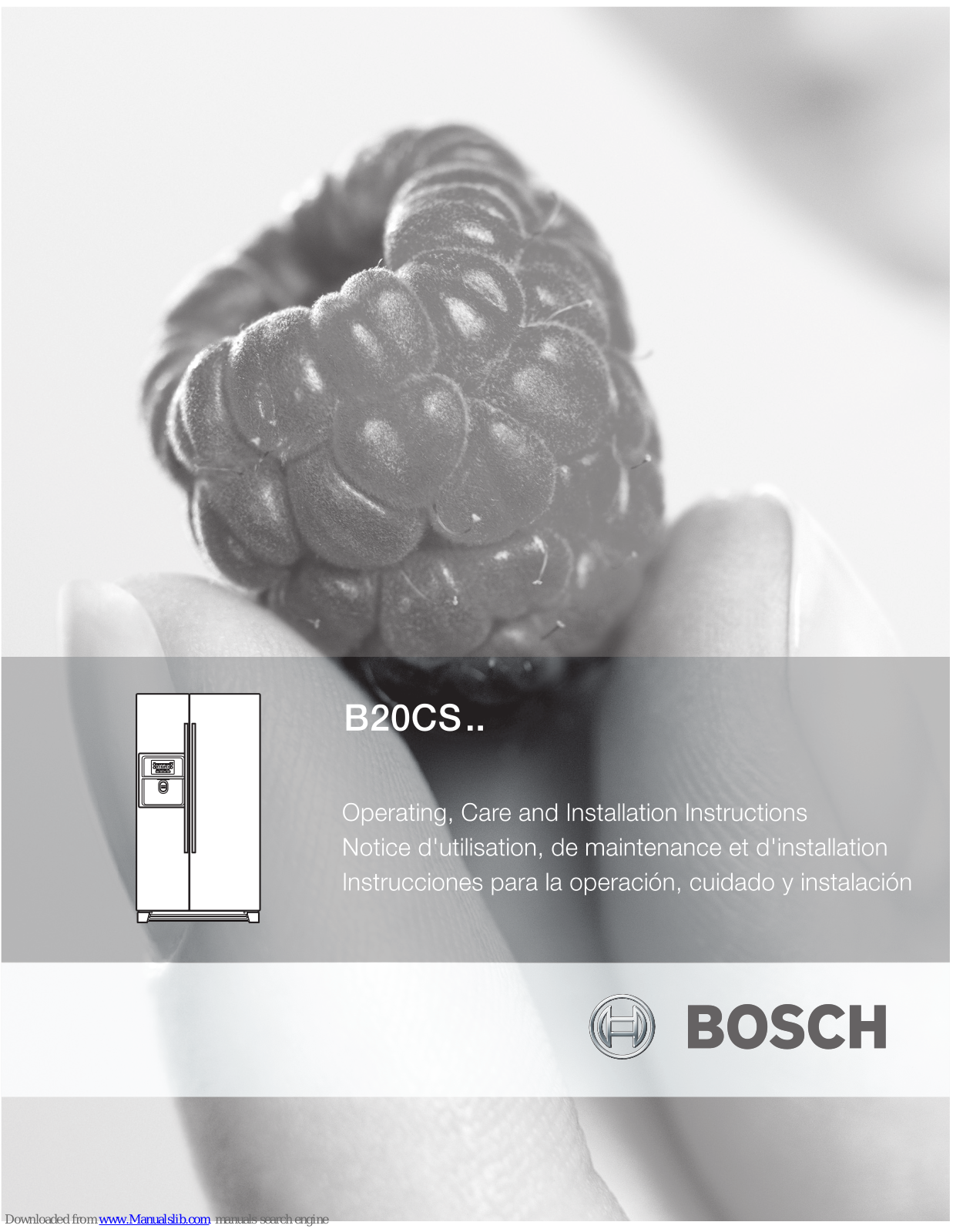 Bosch B20CS50SN, B20CS80SNB User Manual