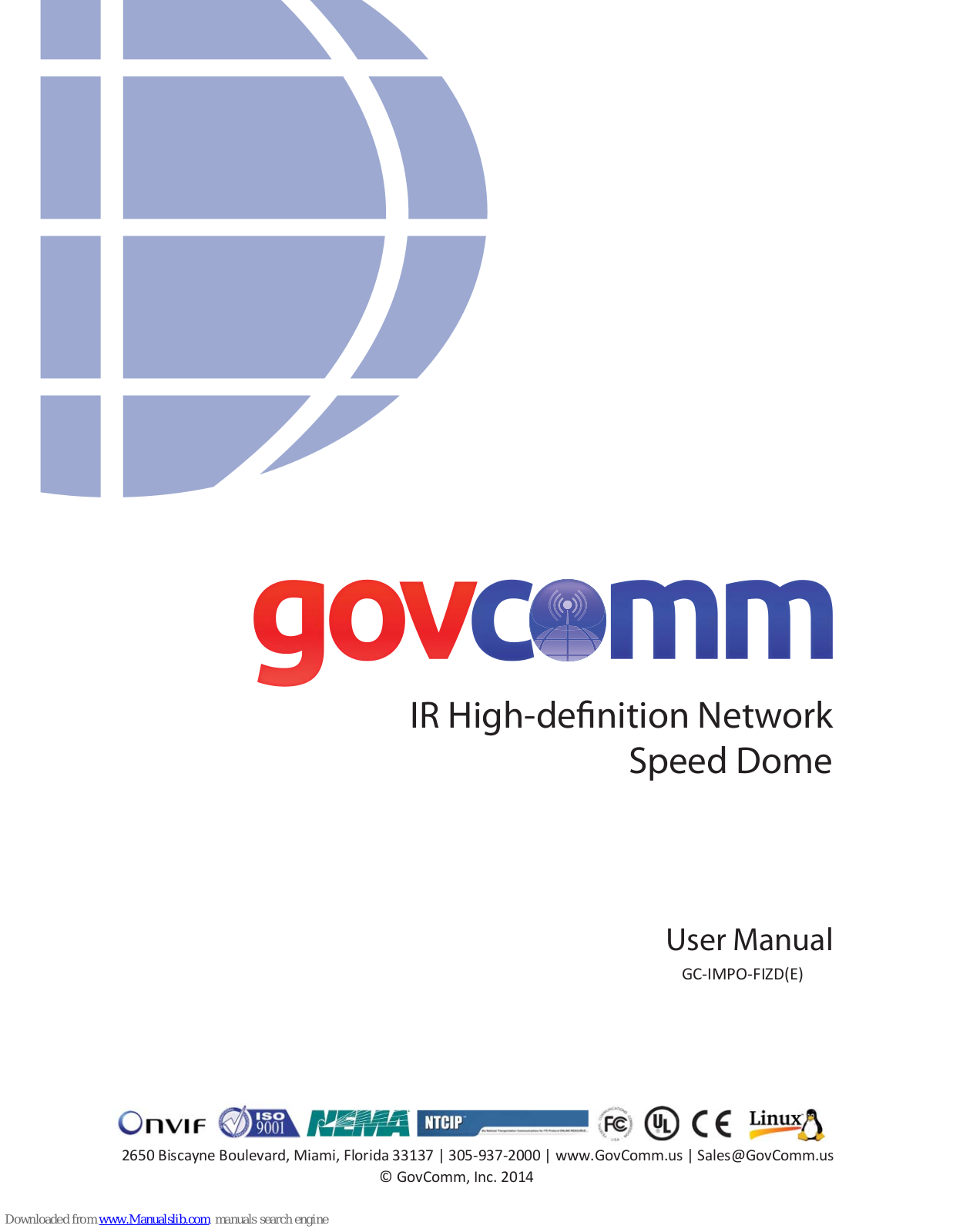 GOVCOMM GC-IMPO-FIZDE, GC-IMPO-FIZD User Manual