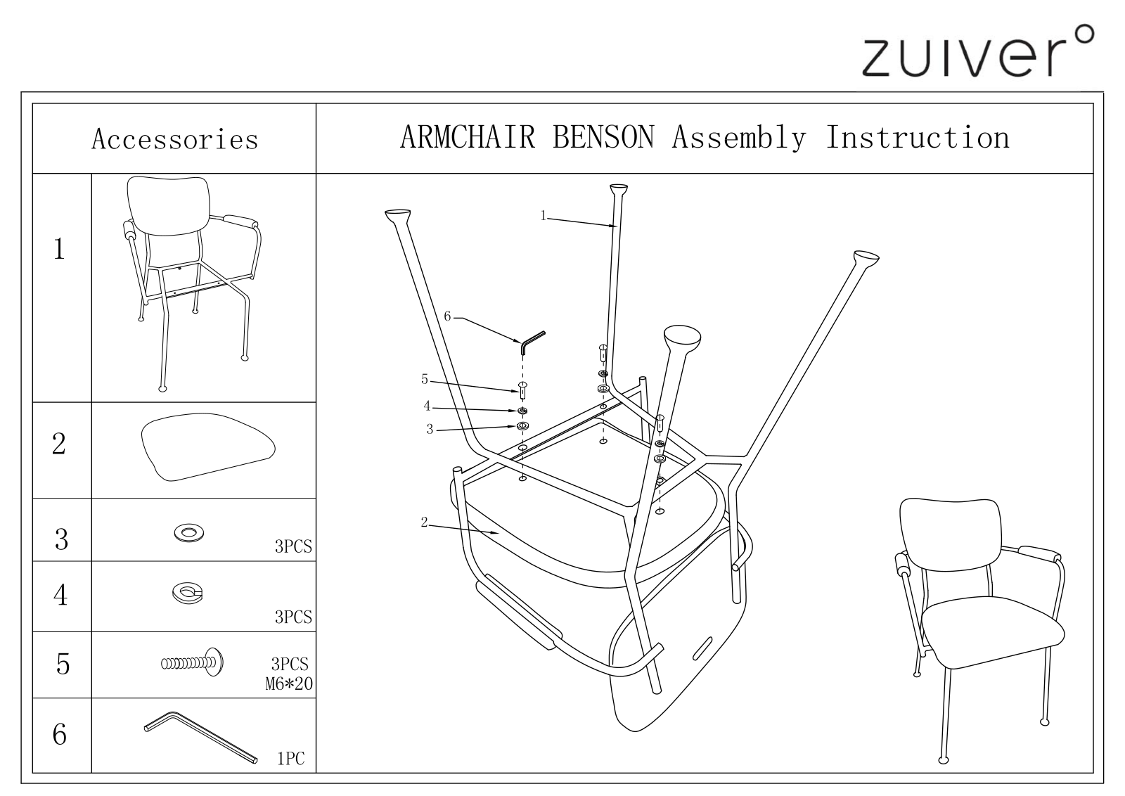 Zuiver ZIVE1285 Installation & Assembly - ManualMachine.com
