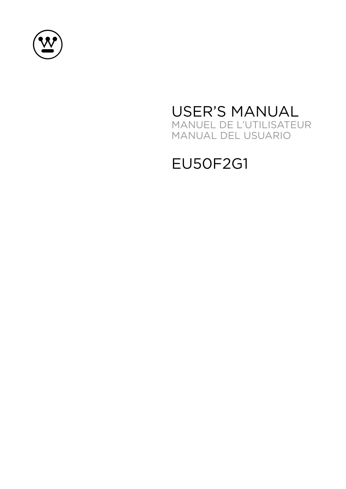 Westinghouse Digital EU50F2G1 User Manual