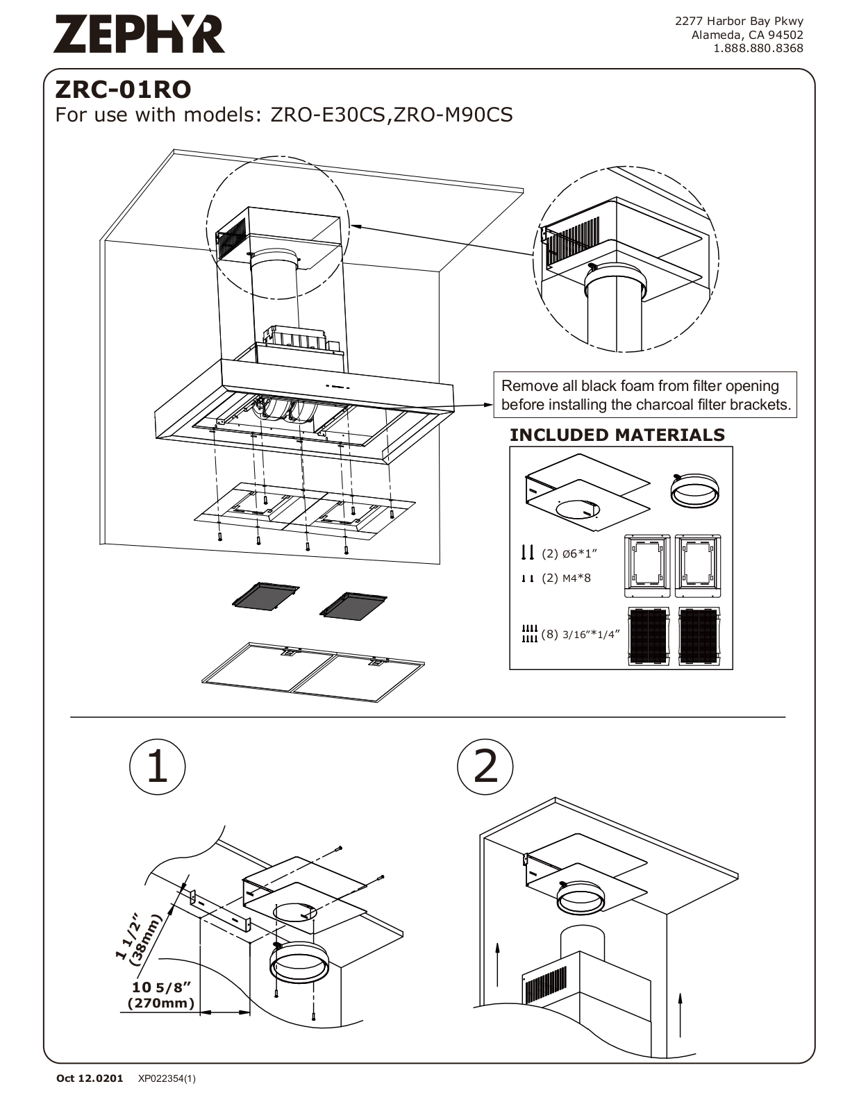 Zephyr ZRC01RO User Manual