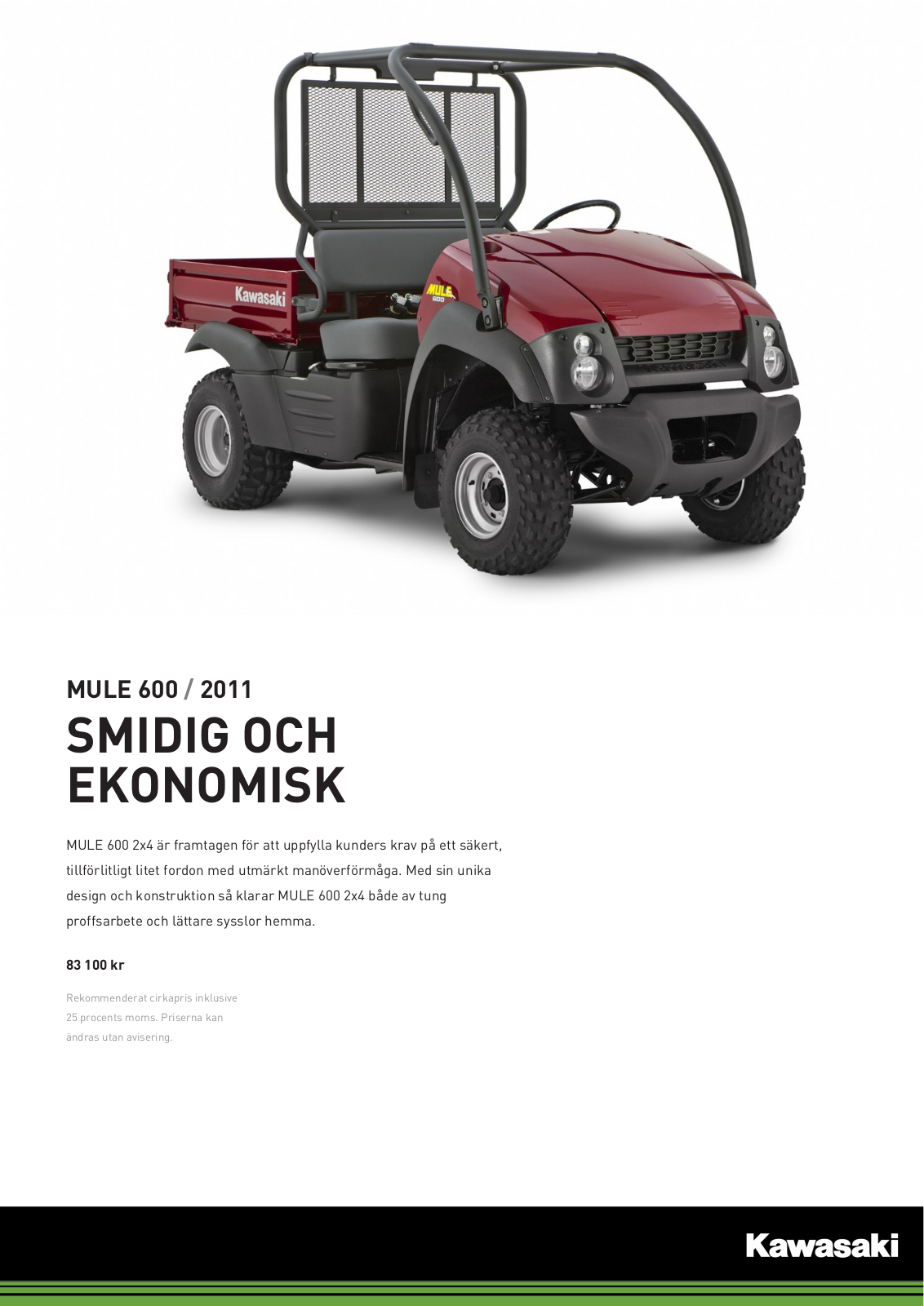 Kawasaki MULE 600 Brochure