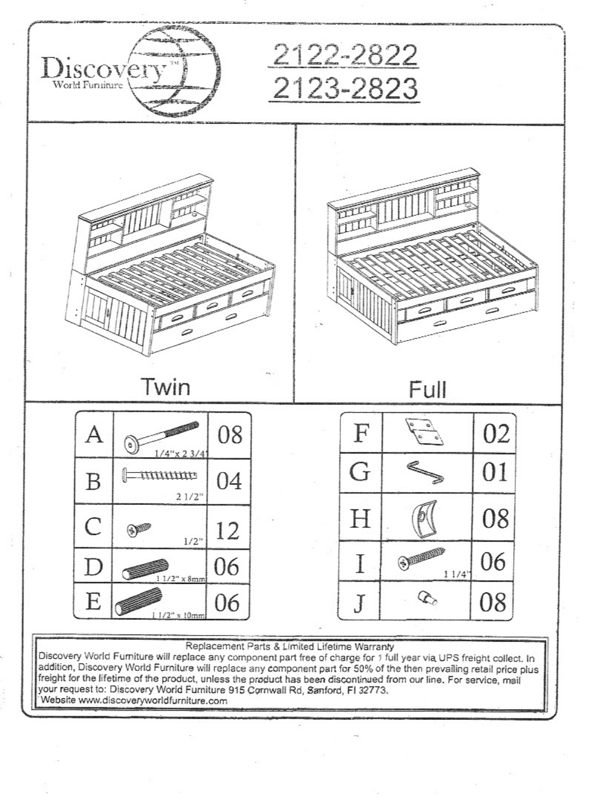 Donco 28223DRTTR Assembly Guide