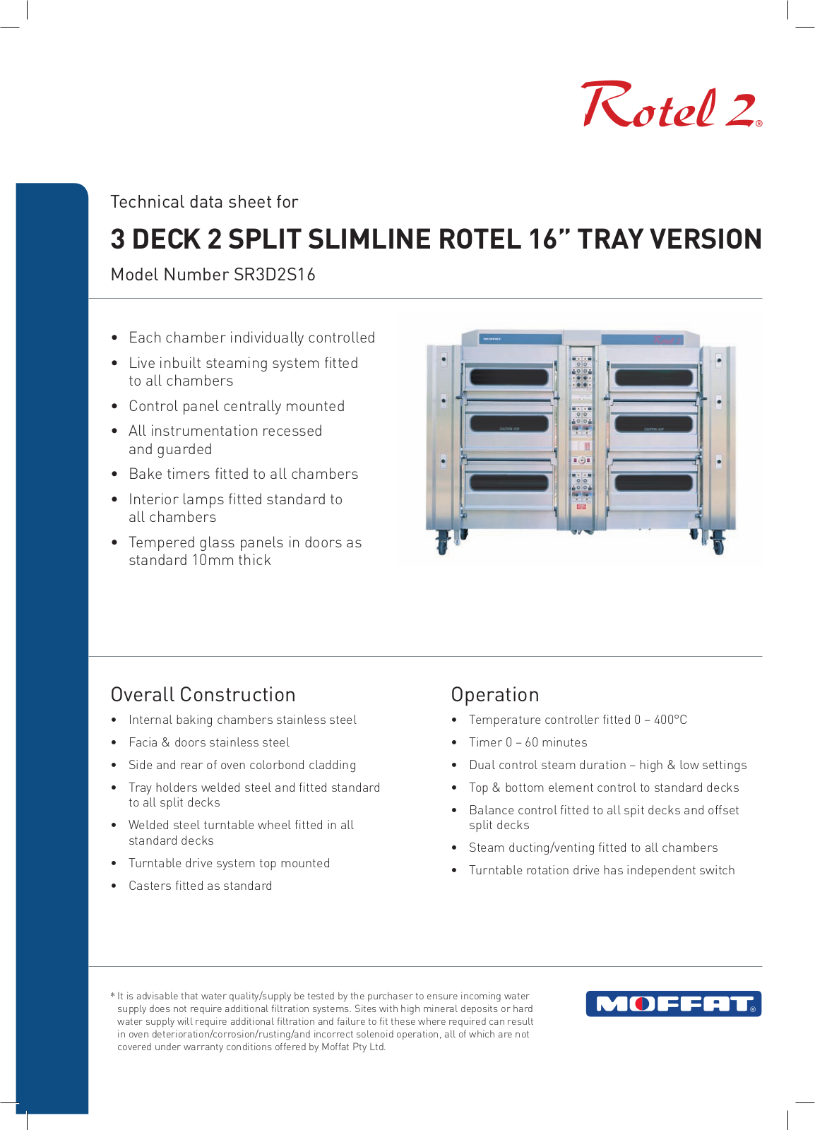 Moffat SR3D2S16 User Manual