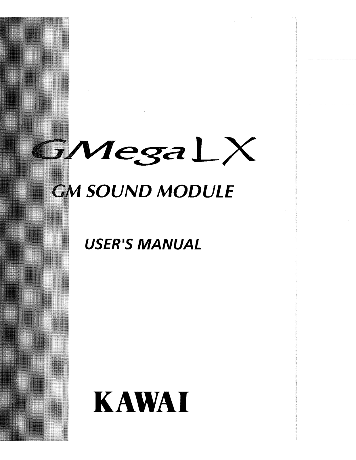 KAWAI GMega LX User Manual