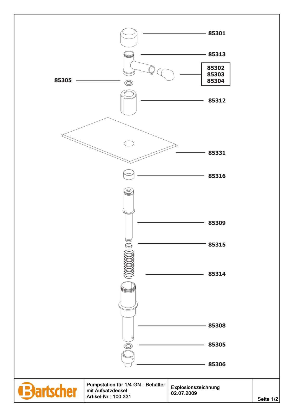 Bartscher 100331 User Manual