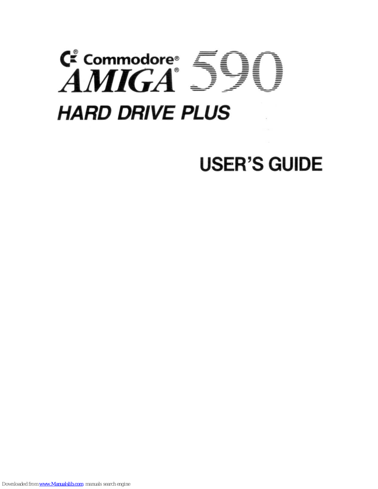 Commodore Amiga AS90 Hard Drive Plus User Manual - ManualMachine.com
