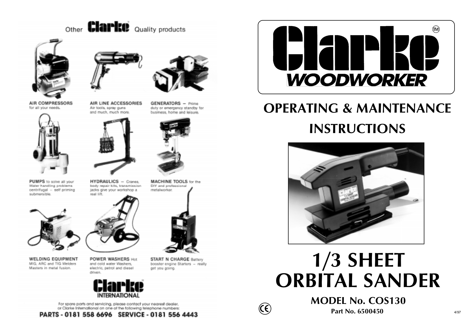 Clarke COS 130, 6500450 User guide - ManualMachine.com