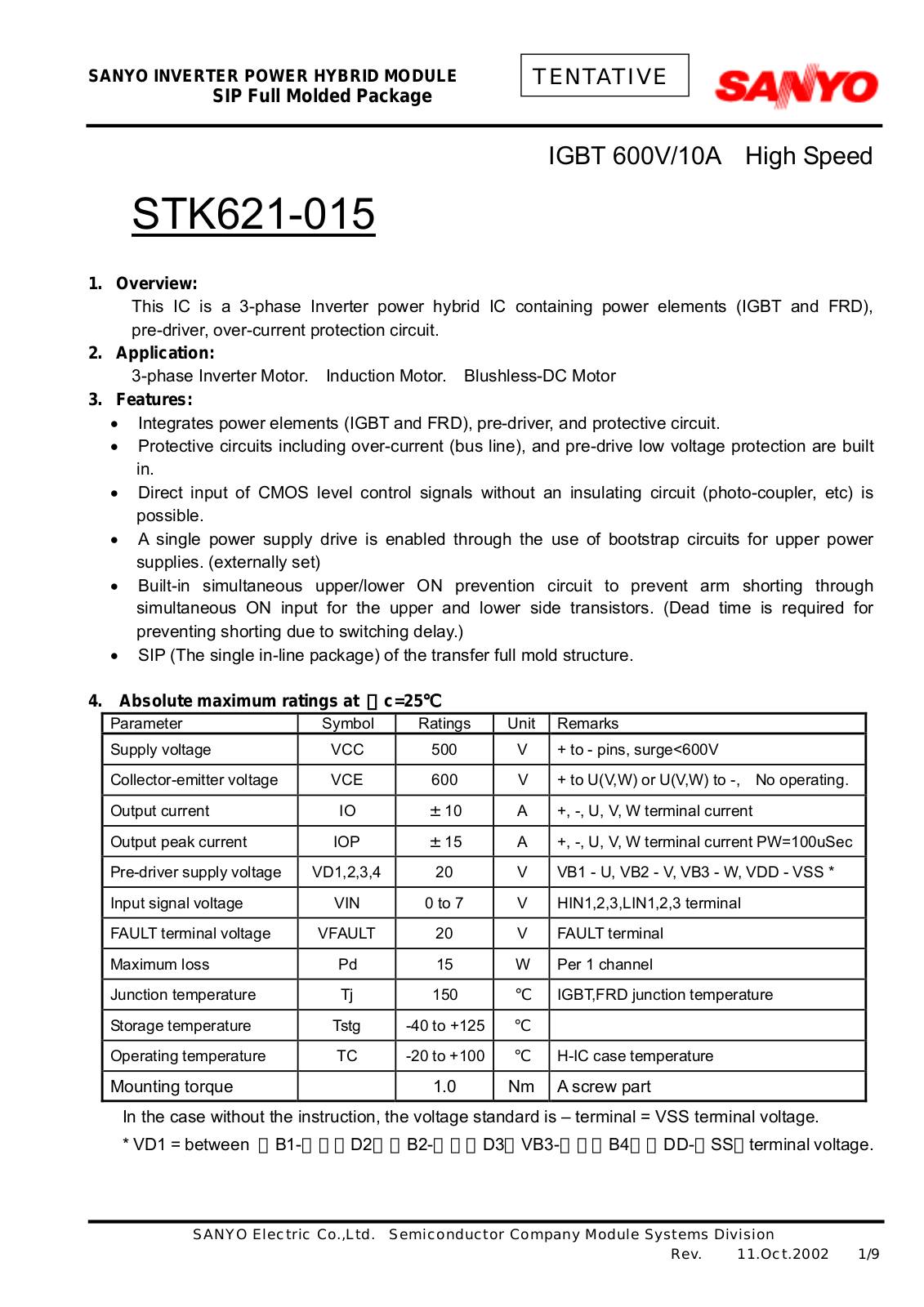 SANYO STK621-015 Service Manual