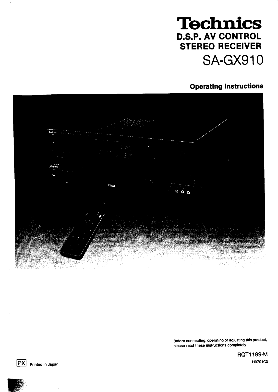 Technics SA-GX910 User Manual