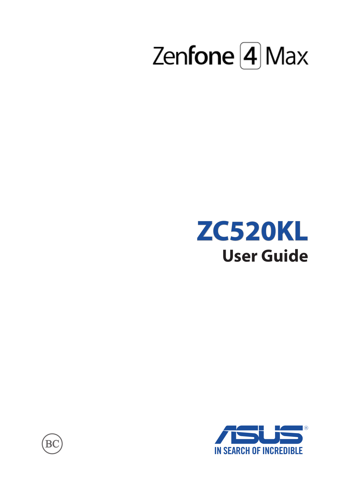 Asus ZC520KL User Manual