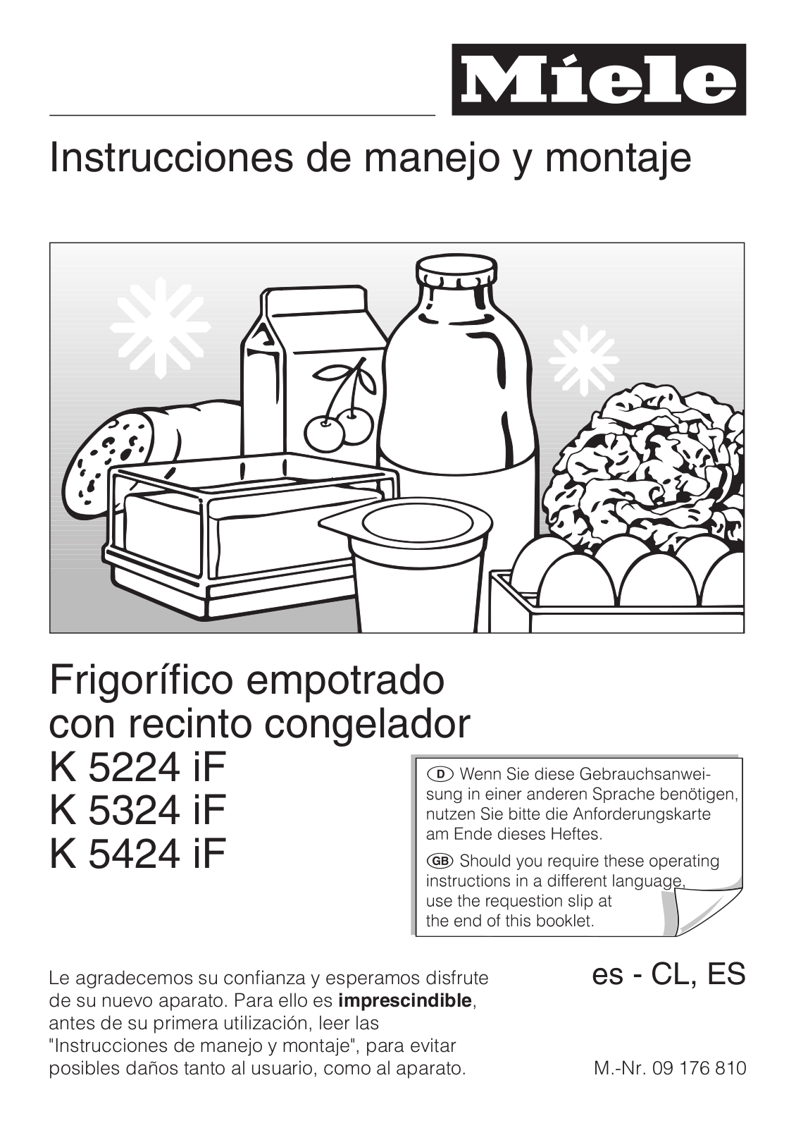 Miele K 5224 iF, K 5324 iF, K 5424 iF Operating instructions