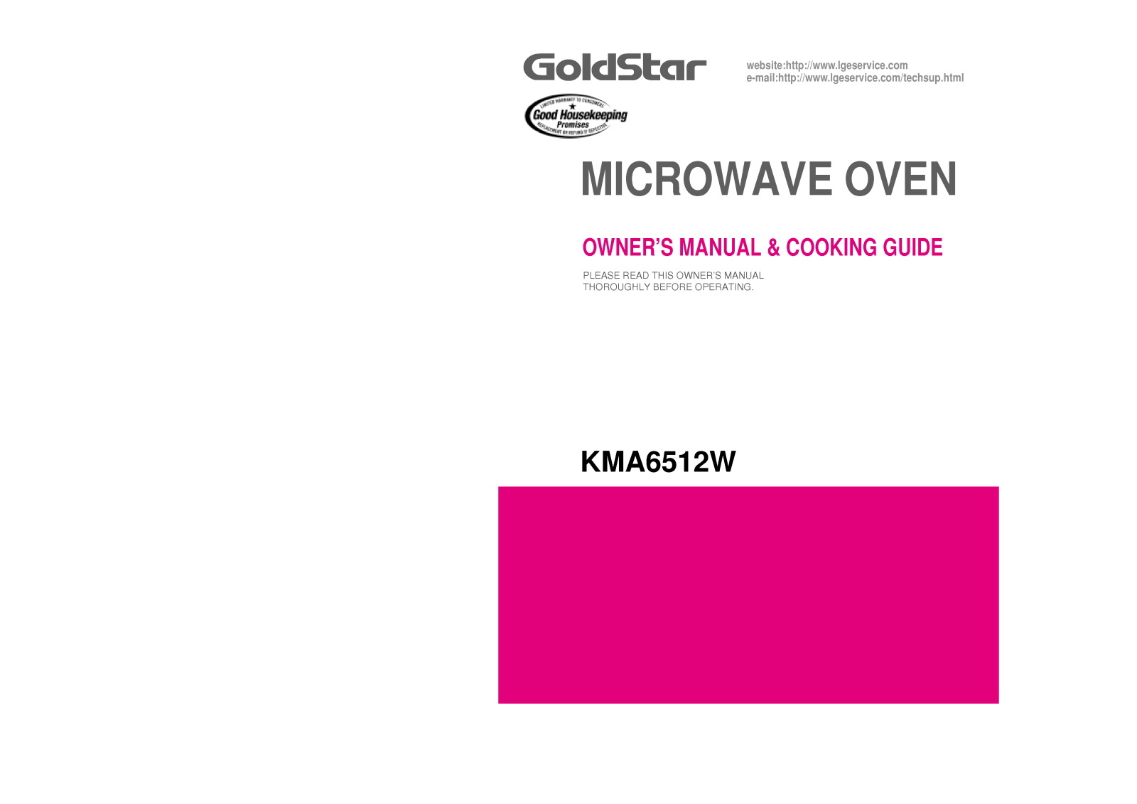 LG KMA6512W User Manual