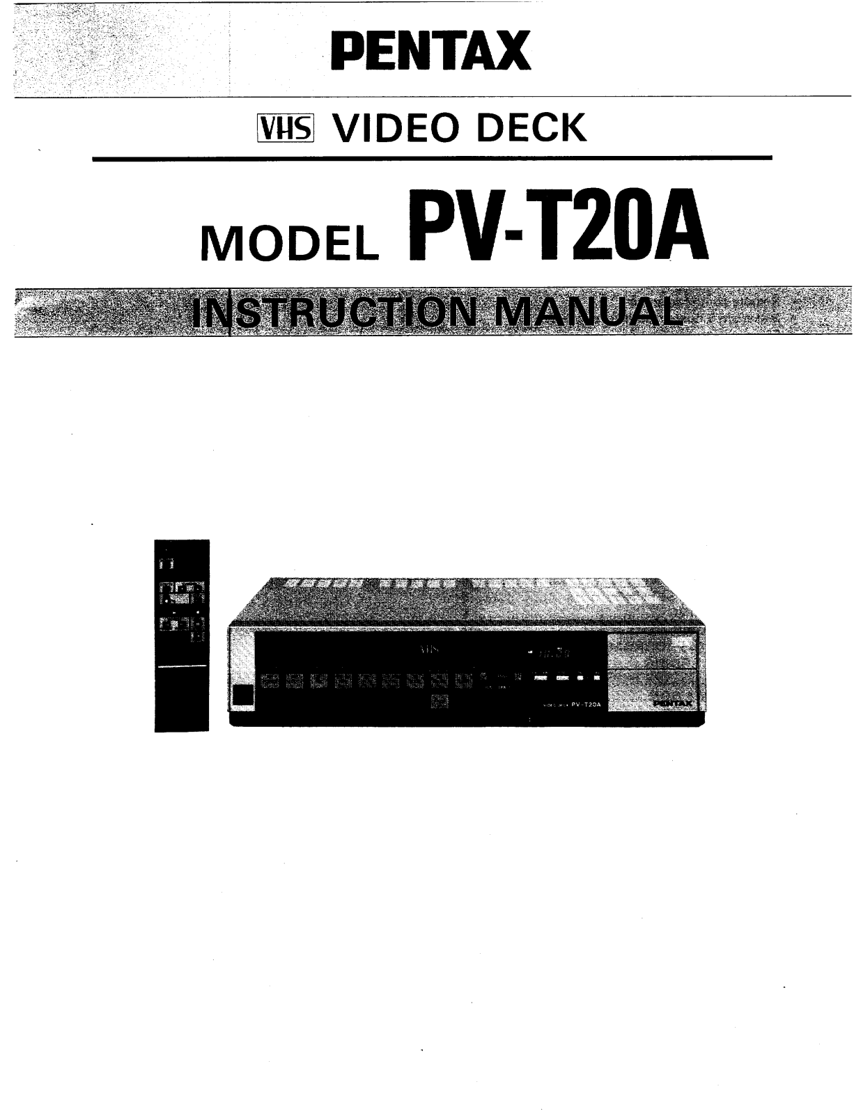 Pentax PVT20A User Manual