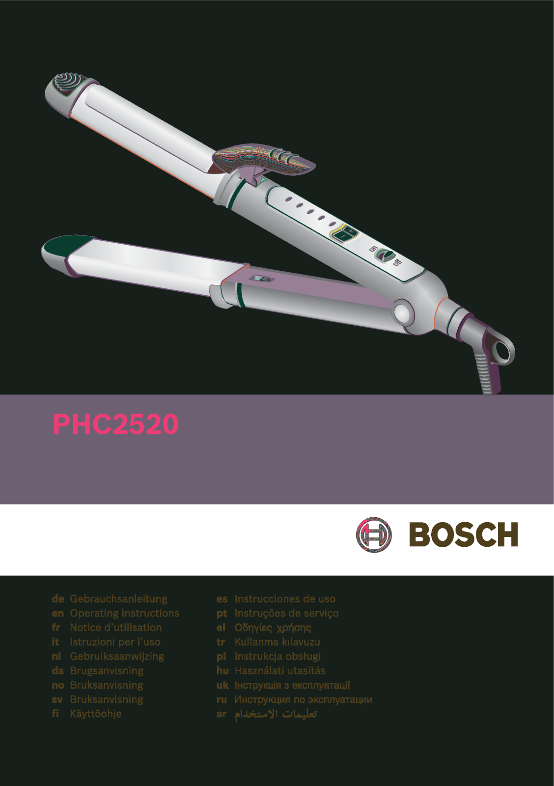 Bosch PHC2520 User Manual