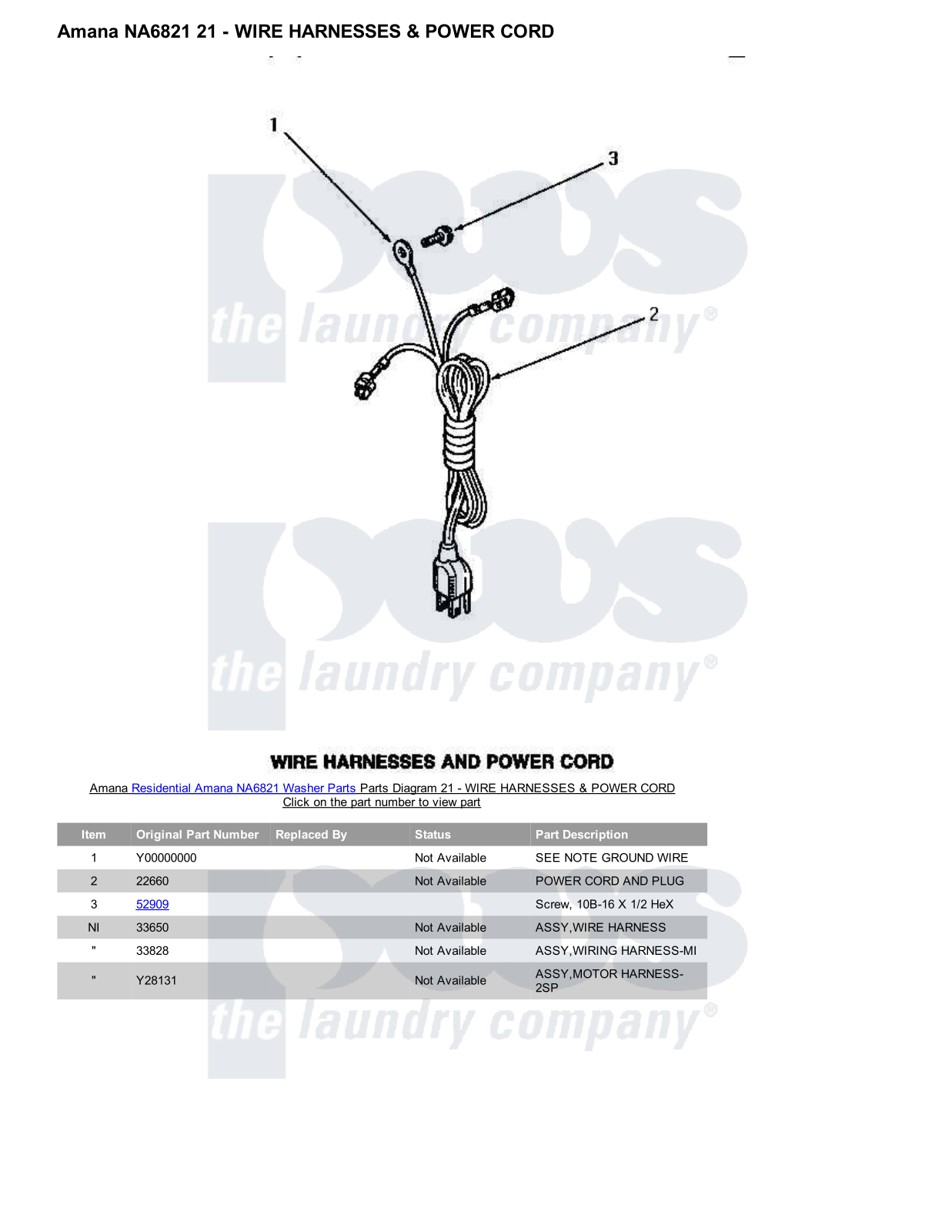 Amana NA6821 Parts Diagram