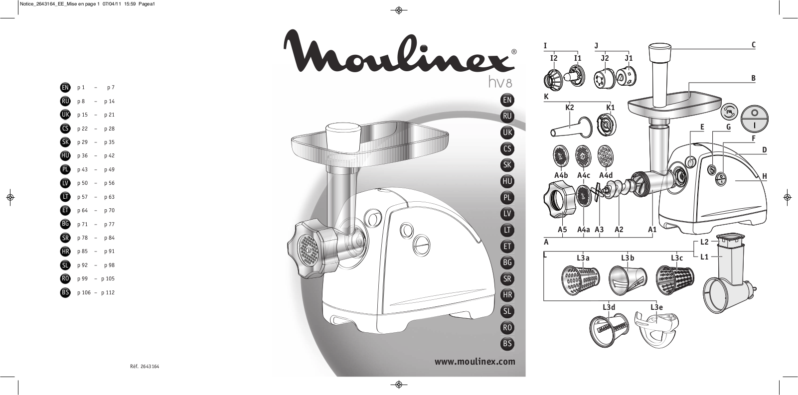 Moulinex ME645 User Manual